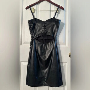 ADELE FADO 6 ITALIAN Faux Leather Whimsigoth Grunge Corset Dress Cut Out SEXY